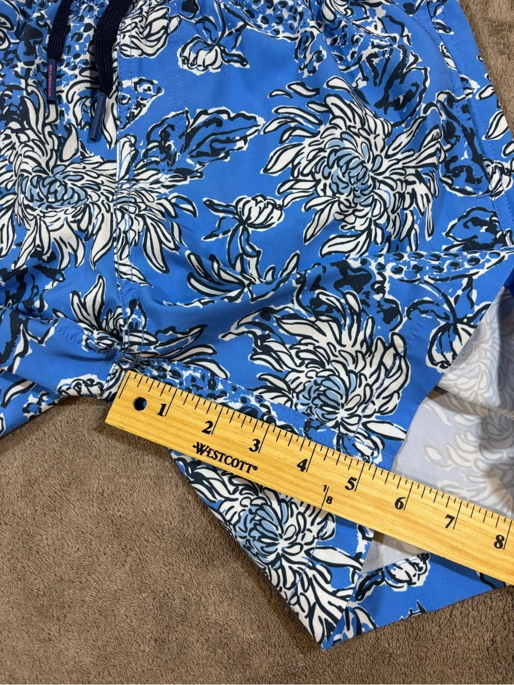 Lilly Pulitzer x Southern Tide Boca Blue Swim Trunks Boys Large 12-14